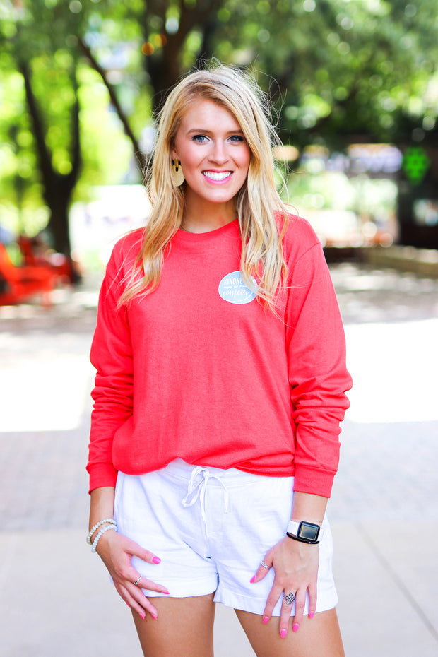 K&C - Kind Is The New Cool (Deep Coral) - Long Sleeve / Crew
