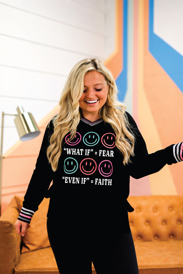 What If = Fear (Black) - Corded Sweatshirt