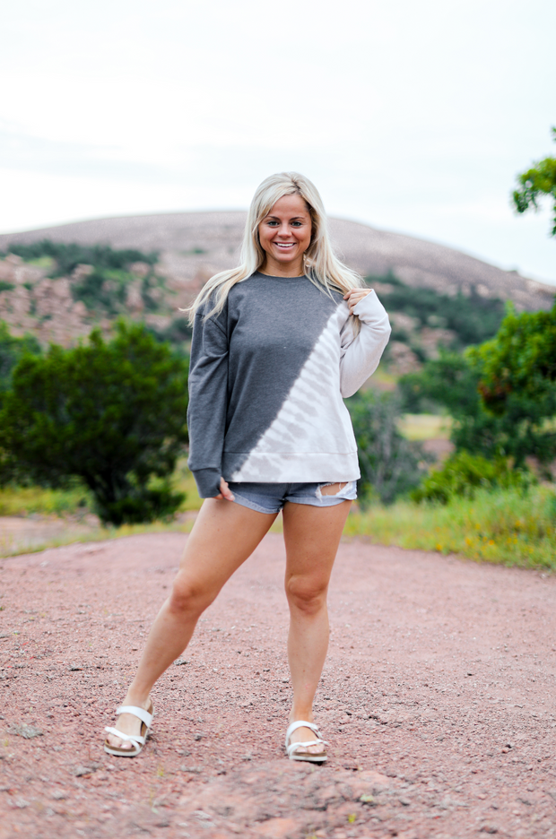 TSL - Cross Tie Dye (Shades Of Grey) - Sweatshirt / Crew
