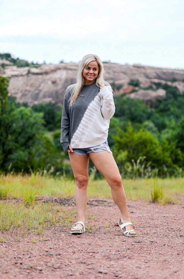 TSL - Cross Tie Dye (Shades Of Grey) - Sweatshirt / Crew