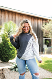 Custom: Neck Cross Tie Dye (Shades Of Grey) - Sweatshirt / Crew