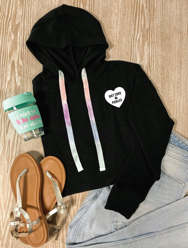 Corded *CUSTOM HEART* Hoodie (Black) - Long Sleeve
