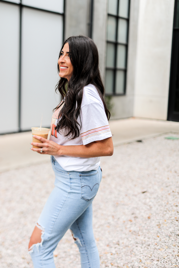 Kindness Is Golden - (White w/ Decorative Sleeve) - Short Sleeve / Crew