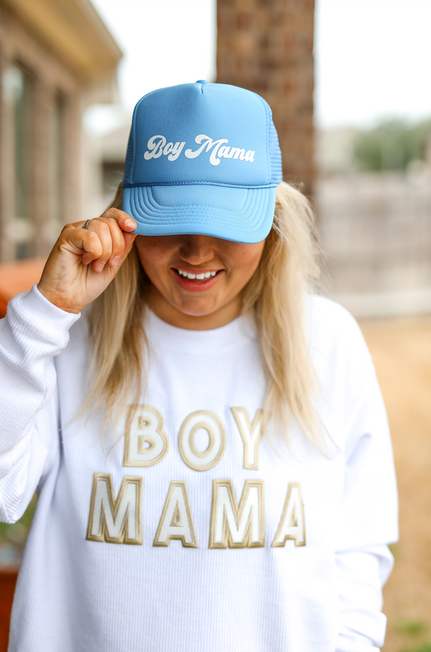 Trucker Hat - Boy Mama (Blue)