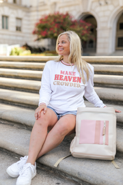 Make Heaven Crowded (White Decorative Rib) - Long Sleeve / Crew