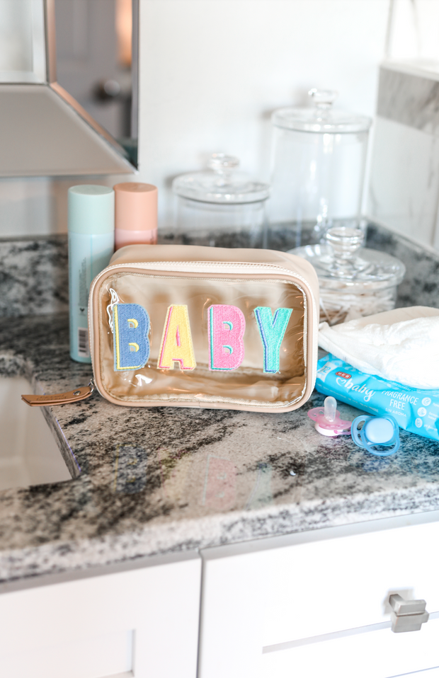 Cosmetic Bag (Cream/Brown) - Baby