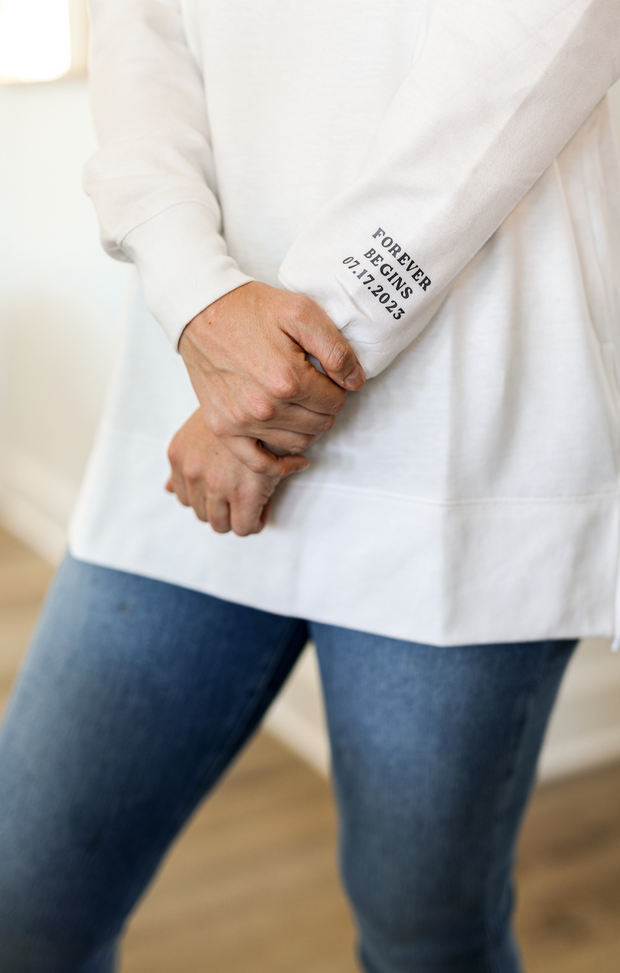 Custom Bride Patch (White) - Sweatshirt / Crew