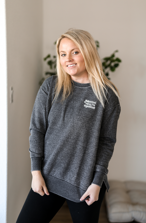 Anxiety Society Collage (Charcoal Burnout) - Sweatshirt/Crew