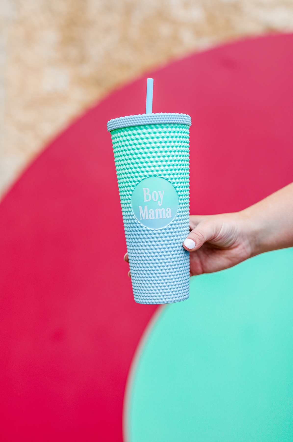 Textured Tumbler (Blue/Mint Gradient) - Boy Mama