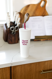 Textured Tumbler (White) - Mama Knows Best