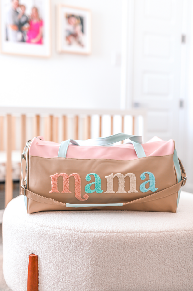 Duffle Bag (Cream/Pink) - Let's Go – Jadelynn Brooke®