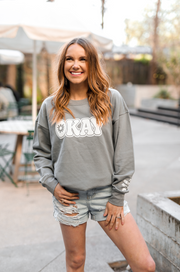OKAY (Medium Grey Puff Print) - Sweatshirt / Crew