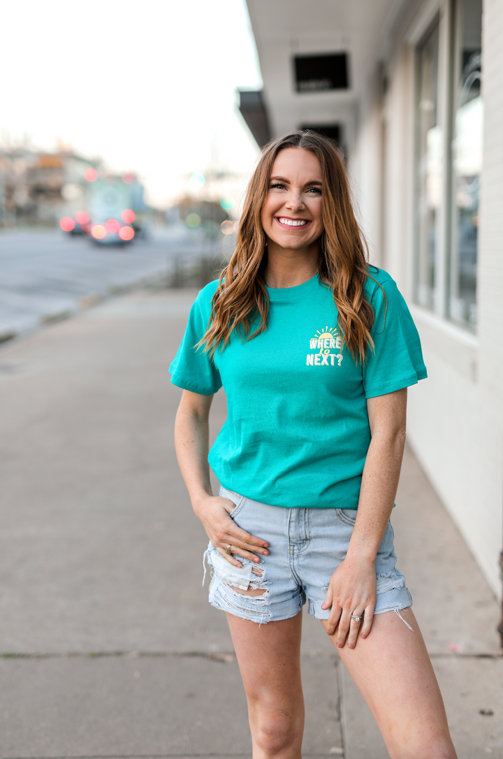 K&C - Say Yes To Adventure (Jade) - Short Sleeve / Crew