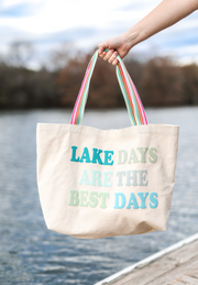 Canvas Tote - Lake Days Are The Best Days (Natural)