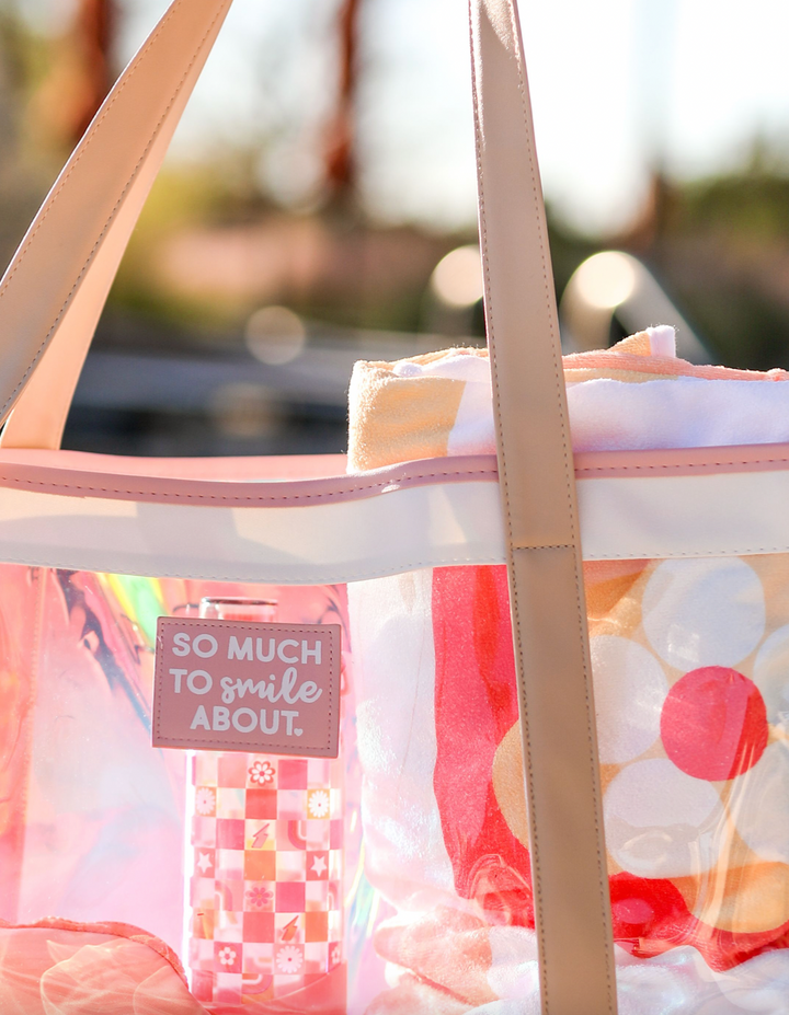 Iridescent Tote - So Much To Smile About (Pink)