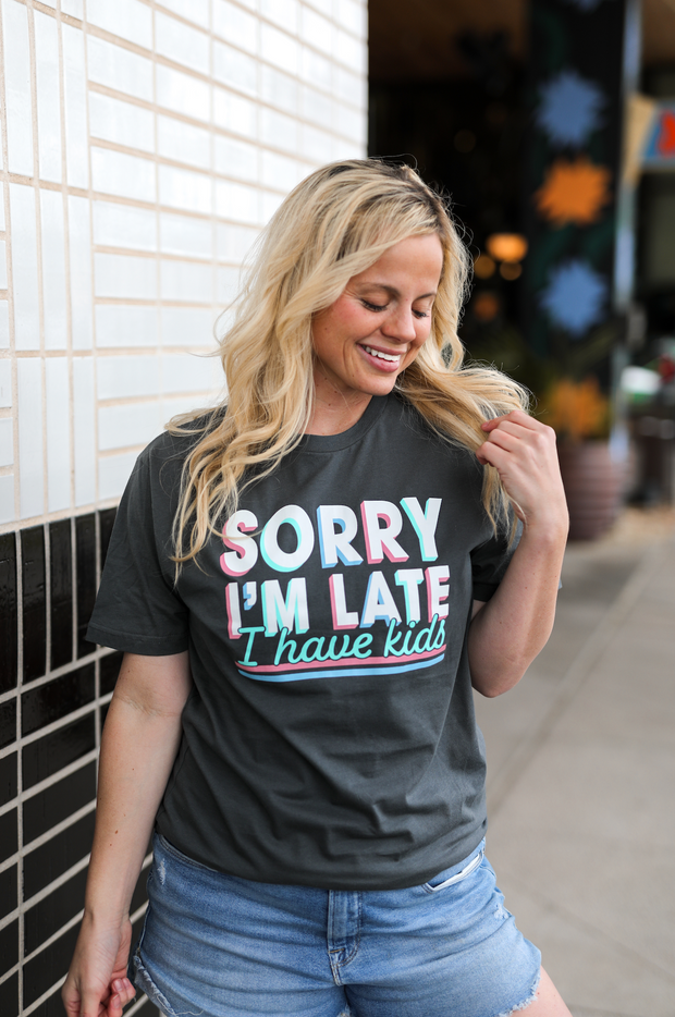 TSL - Sorry I'm Late (Dark Grey) - Short Sleeve / Crew