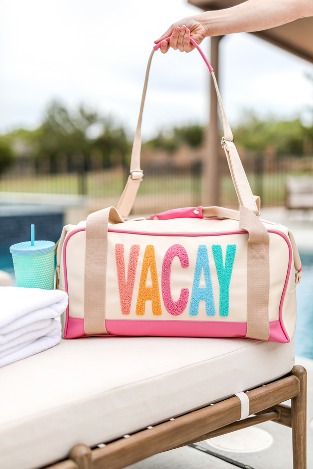 Duffle Bag - Vacay Weekender (Cream / Pink)