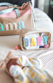Cosmetic Bag (Color Letters) - Baby