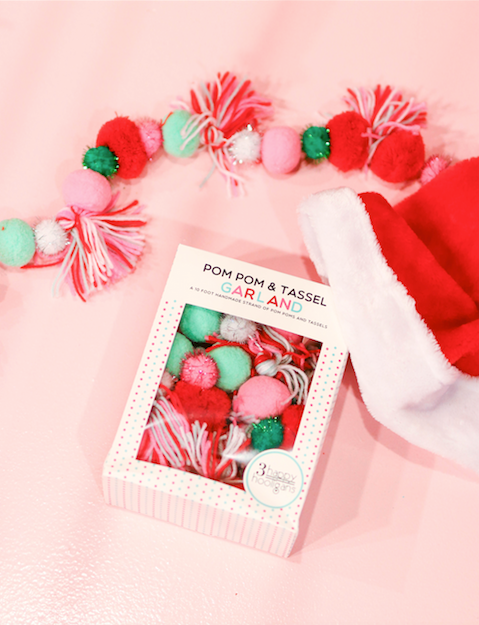 Holiday Pom Pom & Tassel Garland