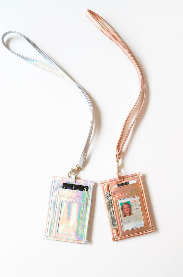 Lanyards & Attachable ID Holders (Rose Gold + Silver)