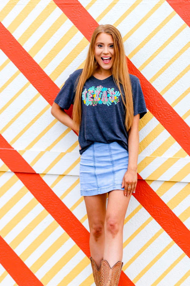 TSL - Texas Cactus (Black Heather) - Short Sleeve / V-Neck