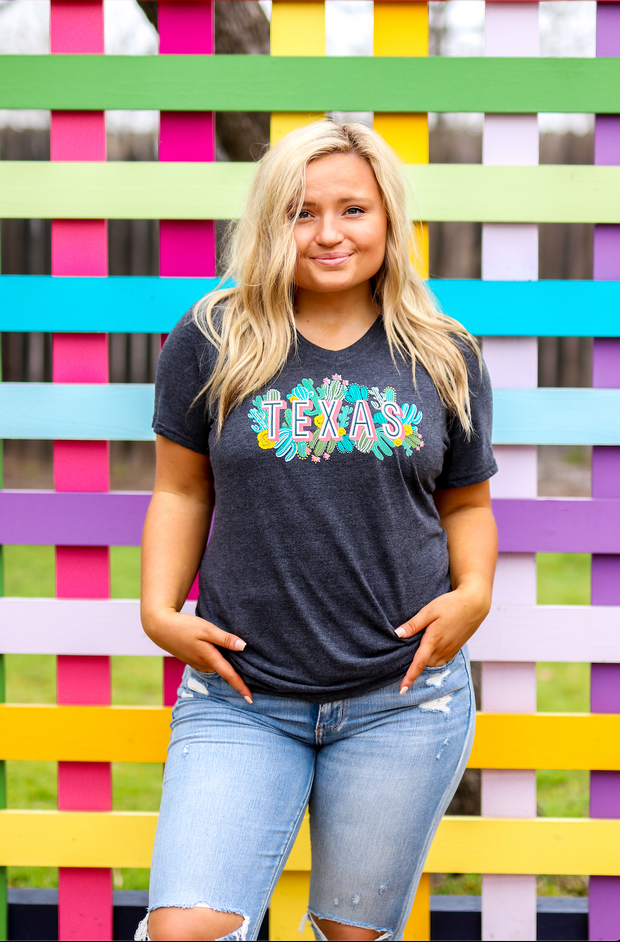 TSL - Texas Cactus (Black Heather) - Short Sleeve / V-Neck