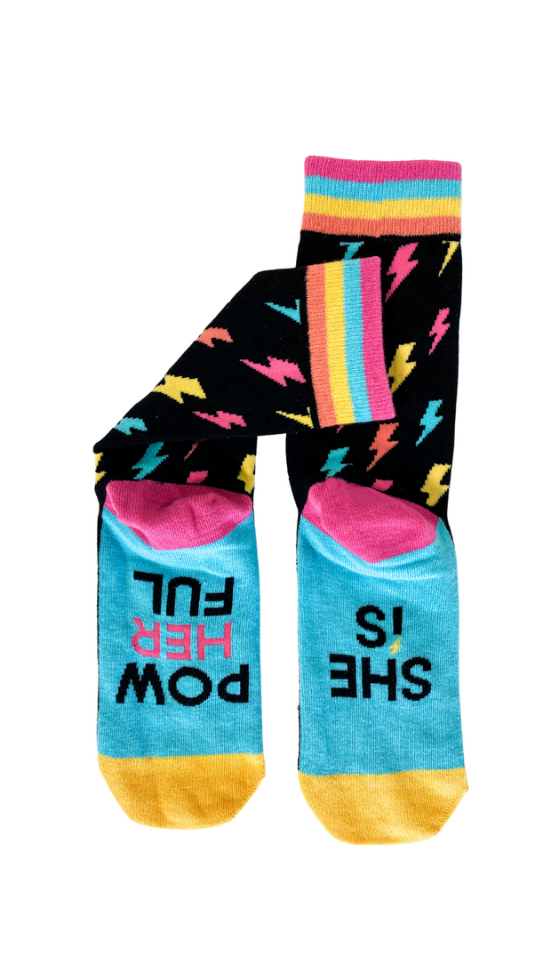 Socks - She Is Pow-Her-Ful (Black)