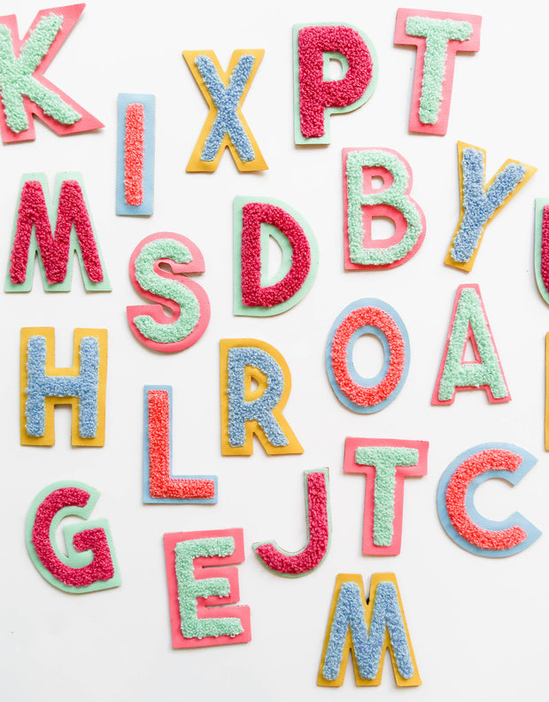 Chenille Alphabet Letter Stickers (A thru Z)