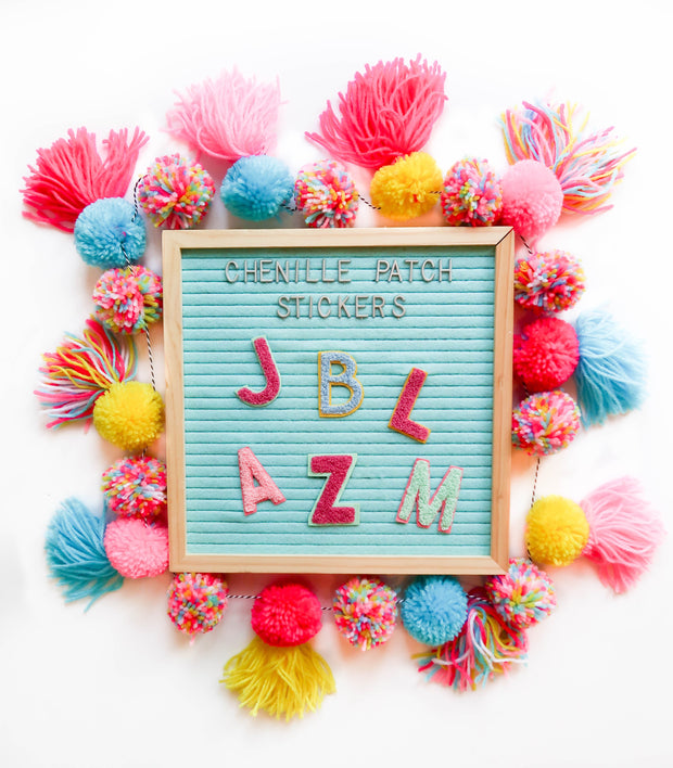 Chenille Alphabet Letter Stickers (A thru Z)